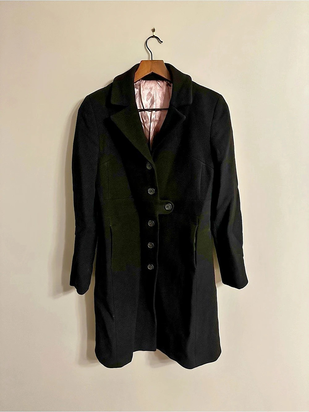 J.Crew Classic Lady Day Coat in Italian Double-Cloth Wool with Thinsulate Black